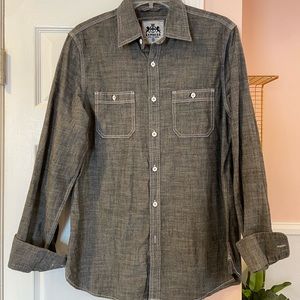 Never worn! Men's Express Grey Denim dress shirt